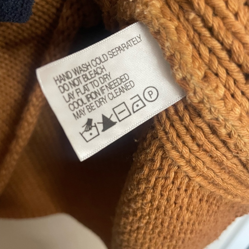 Orvis Camel Cotton Sweater | Cozy Cottagecore Neutral - Picture 5 of 7
